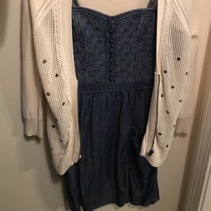 jean dress with sweater